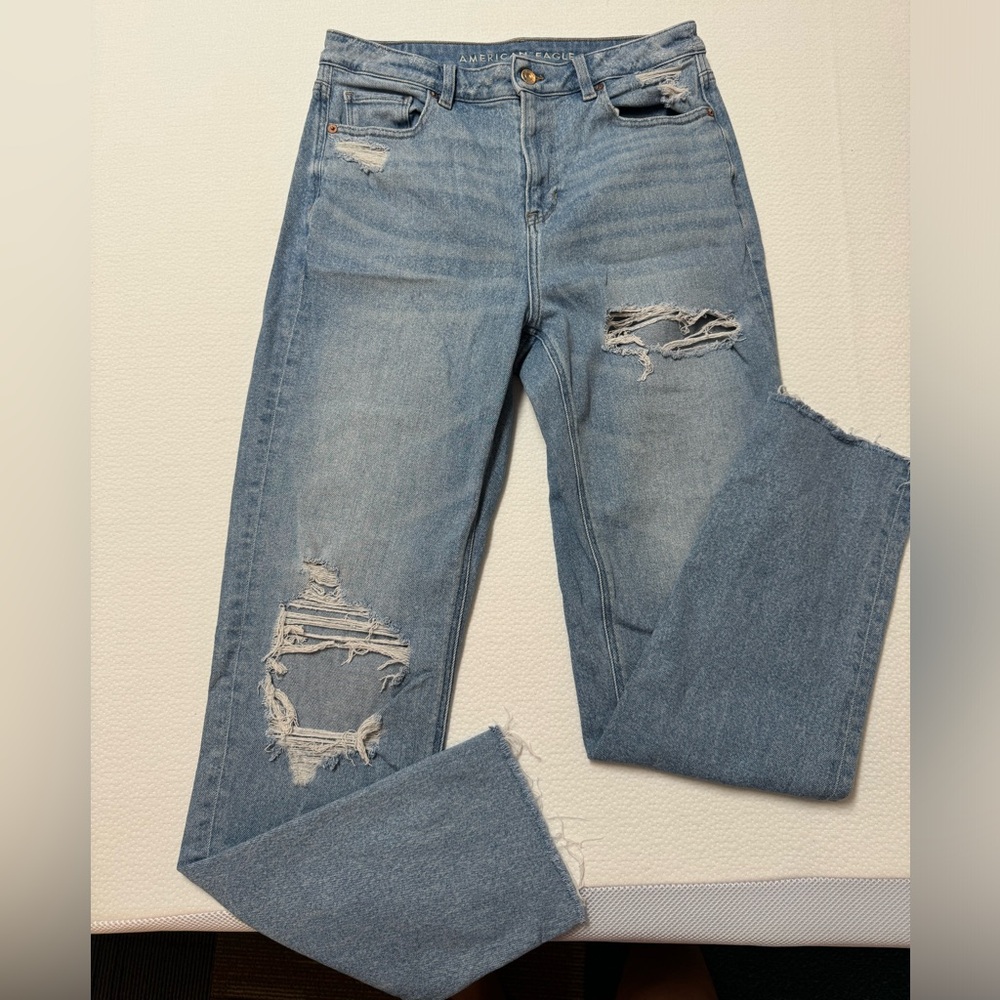 American Eagle Distressed Mom Jean